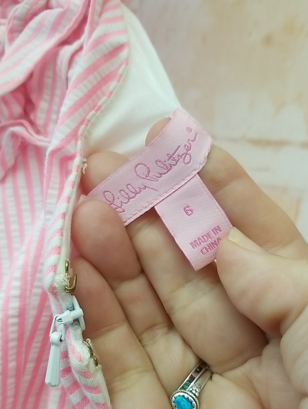 Lilly Pulitzer Pink Striped Seersucker Sundress - Picture 5 of 7